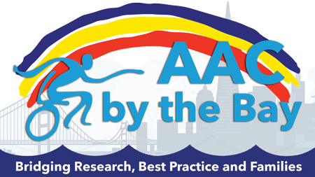 image of AAC by the Bay logo. Words on the logo say AAC by the Bay. Bridging Research, Best Practice and Families